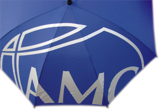 Veredelung Regenschirm · Logo · Siebdruck allover · © GREF Schirme.JPG